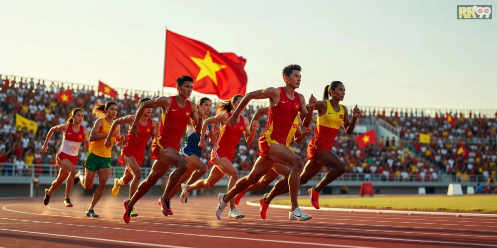 Ảnh cập nhật tin tức SEA Games 2025 với biểu tượng huy chương và cờ Việt Nam