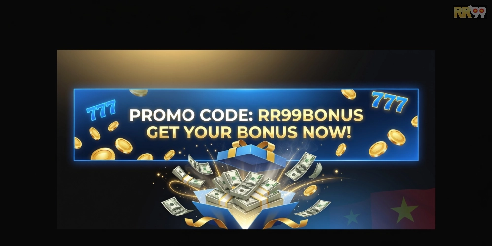Hình minh họa khái niệm khuyến mãi RR99 với các yếu tố ưu đãi hấp dẫn và biểu tượng tiền thưởng