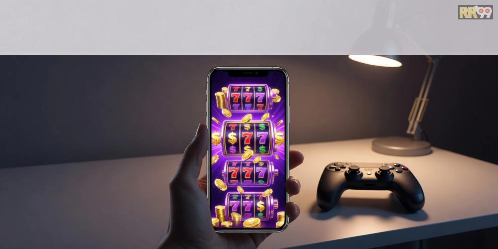 Caption mô tả hình ảnh minh họa khái niệm tải game nổ hũ rr99 với giao diện hấp dẫn