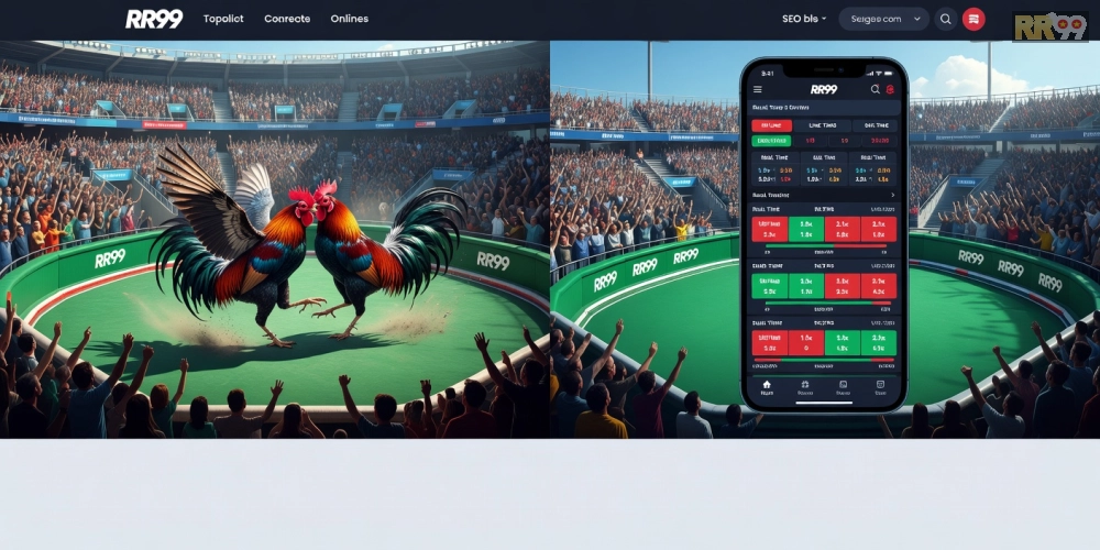 Hình ảnh minh họa trận đấu đá gà trực tuyến trên RR99 với chất lượng cao và giao diện cá cược